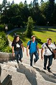 students walk on University of Idaho campus